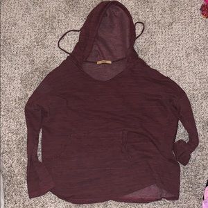 maroon hoodie